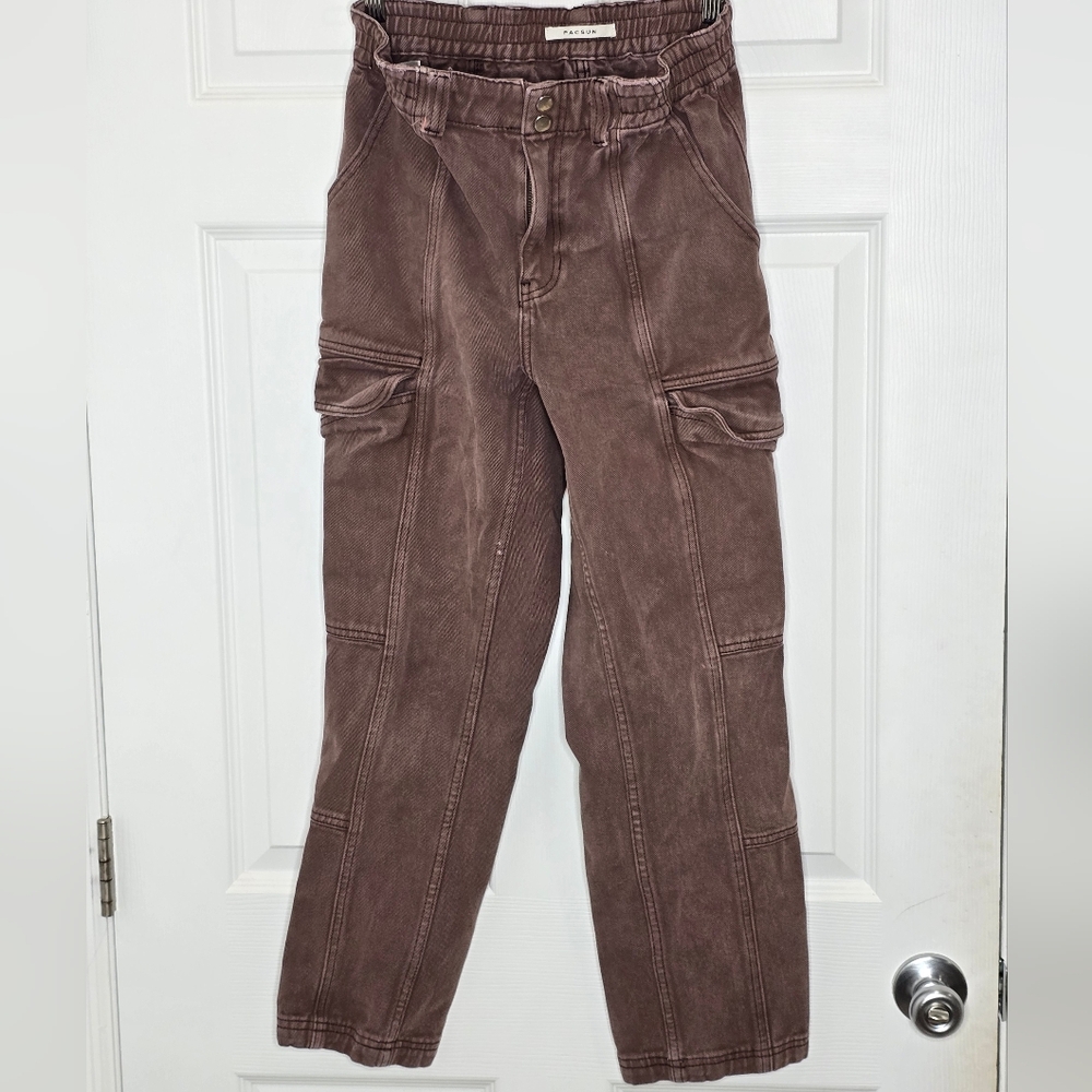 Girl's Pacsun Brown Cargo Pants Size Large